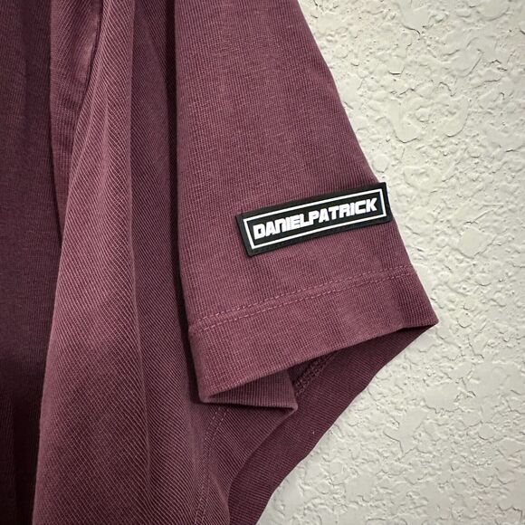 ADIDAS x DANIEL PATRICK x JAMES HARDEN T-Shirt Burgundy Short Sleeve Tee - Picture 5 of 10